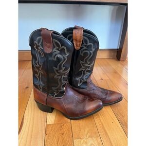 Women's Laredo Cowgirl Boots Size 6 Brown And Black Cowboy Boots Made in USA